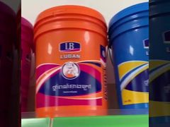 5 galon 20L Bucket Plastik Bulat Bahan PP Logo Disesuaikan