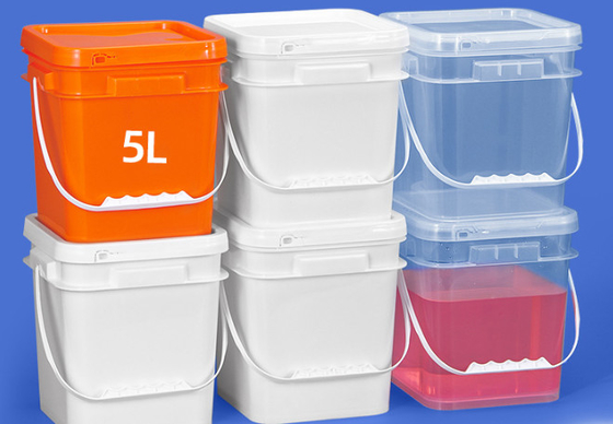 Ketahanan Kimia Kelas Pangan PP Square Plastik Bucket Impact Resistant