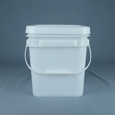 Food Safe 10 Liter Ember Plastik Persegi Dengan Pegangan Warna yang Disesuaikan