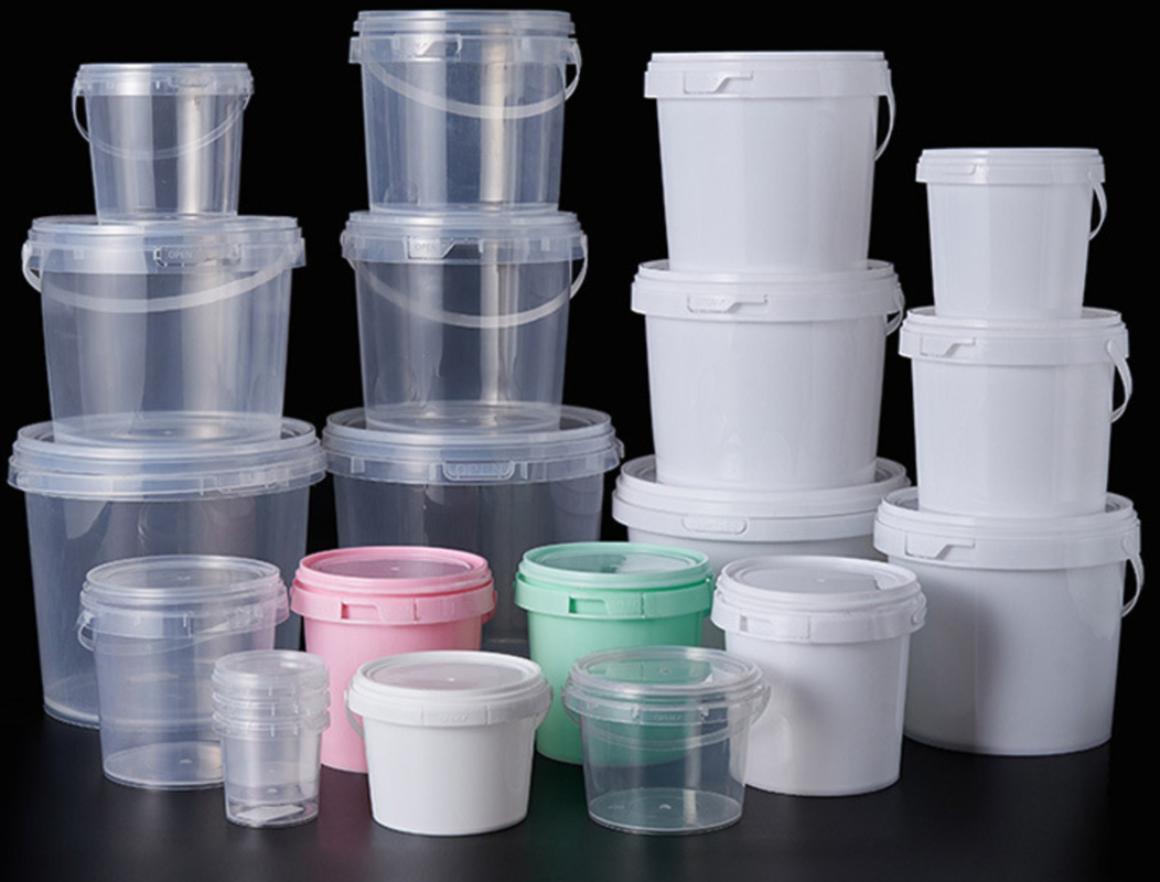 Ember dengan Tutup Plastik Ember Makanan untuk MencetakIML Atau Transfer Termal Atau Screen Printing