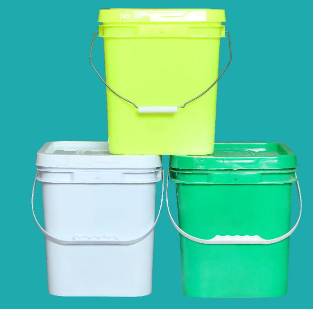 Resistensi Kimia Ember Plastik persegi 1,2 Kg untuk mainan cat kelas makanan
