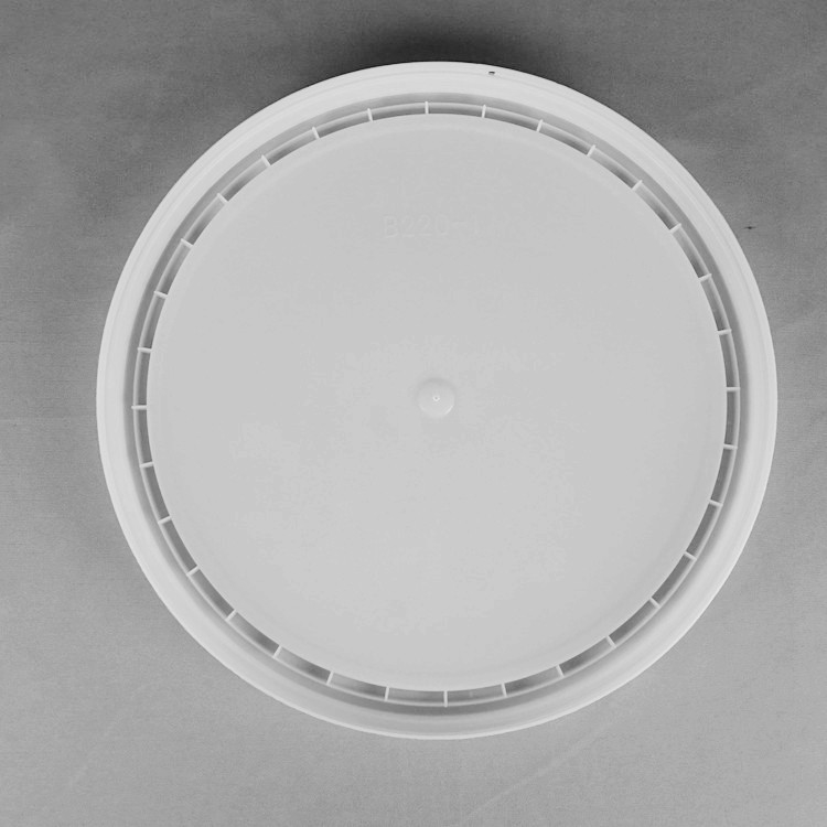 20L Snap On Lid Bucket Plastik yang dapat ditumpuk 15,5 Tinggi 11,5 Diameter Desain putih yang dapat disesuaikan