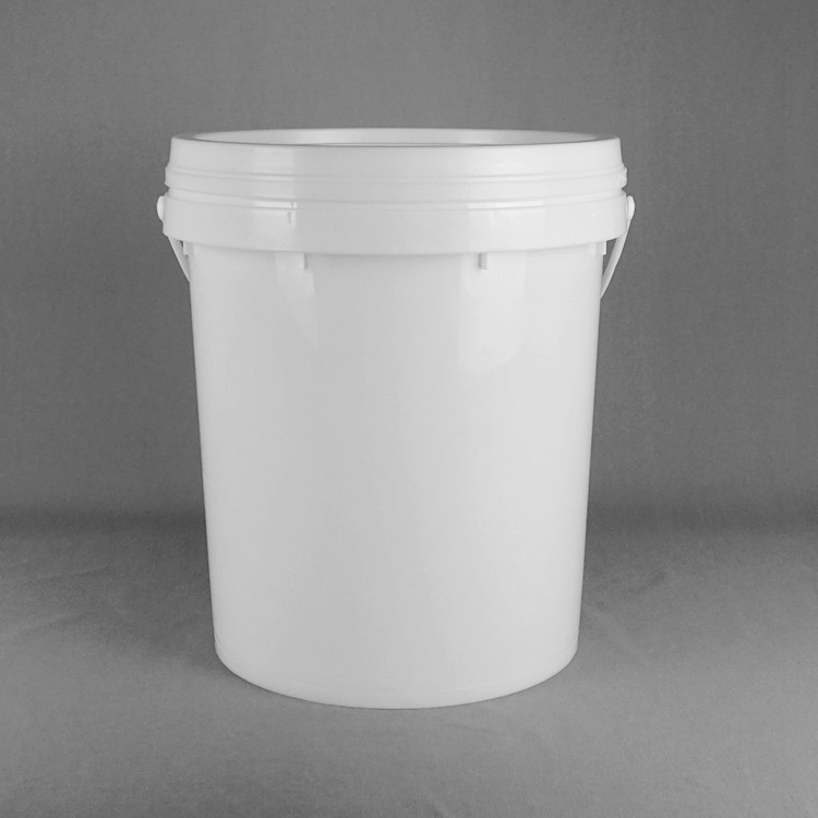 20L Snap On Lid Bucket Plastik yang dapat ditumpuk 15,5 Tinggi 11,5 Diameter Desain putih yang dapat disesuaikan