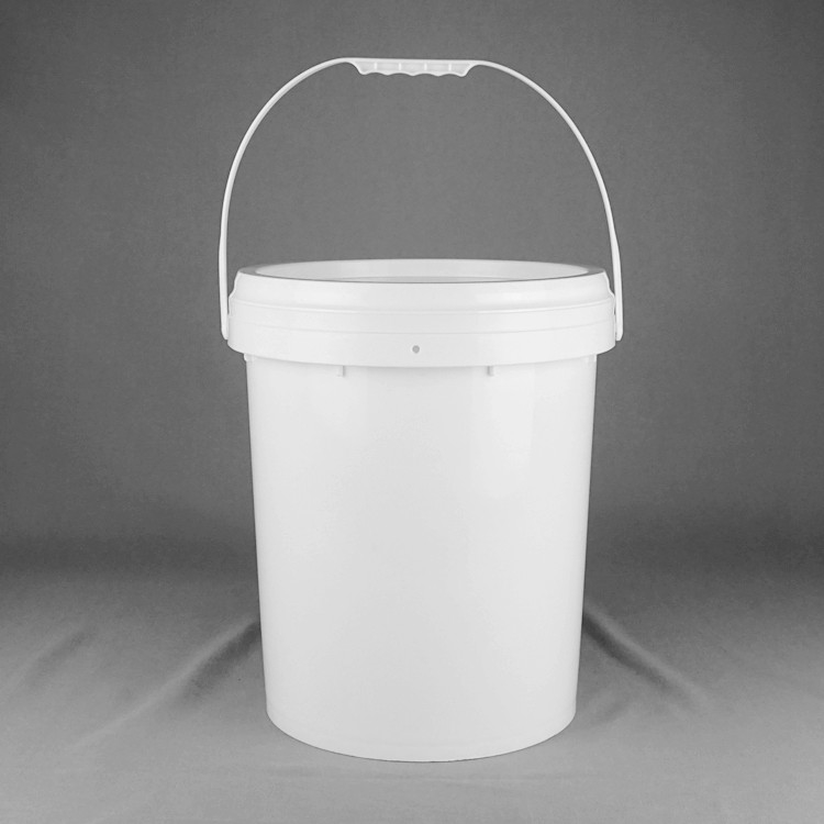 Snap On Lid Stackable Putih 5 galon ember plastik dengan gasket untuk penyimpanan serbaguna