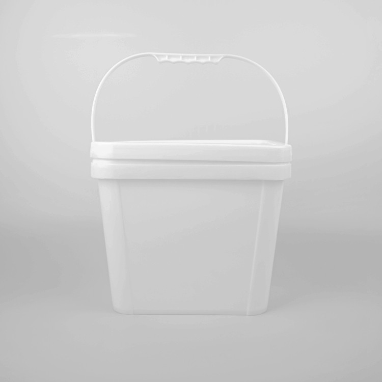 2L Square PP Food Grade Bucket dengan Handle Resistant Chemical dan Tutup Berbagai Ukuran