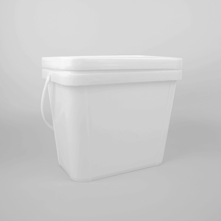 2L Square PP Food Grade Bucket dengan Handle Resistant Chemical dan Tutup Berbagai Ukuran