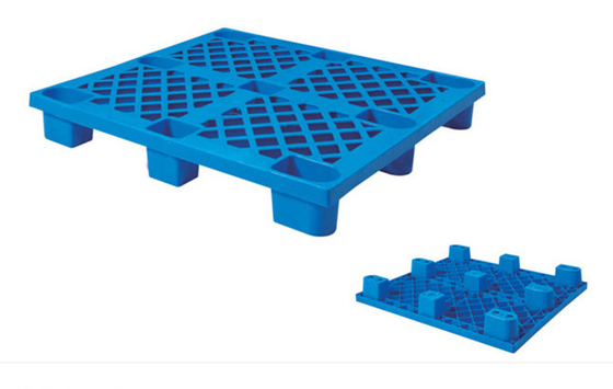 Pallet Plastik Flat Top Stackable Massal 1100 * 1000 Mm Penggunaan Ekspor