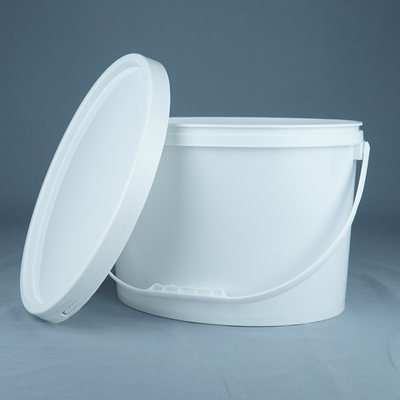 PP / HDPE Material Oval Plastik Bucket dengan IML Printing atau Screen Printing