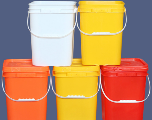 100% Bahan Baku PP Square Plastic Bucket With Handle