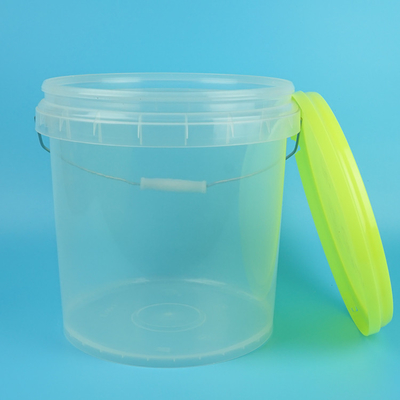 Customisable tahan lama transparan Plastik Bucket T / T Pembayaran IML Termal Transfer Pencetakan