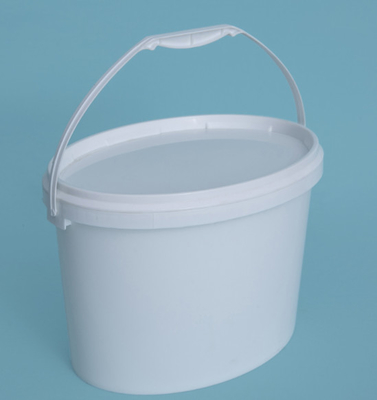 PP / HDPE Material Oval Plastik Bucket dengan IML Printing atau Screen Printing
