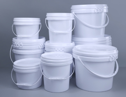 Tutup segel ISO 9001 bersertifikat Bucket Plastik Bulat Dengan Bergantung pada Kapasitas
