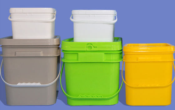Food Grade Square Plastic Bucket Ringan Tangguh Dampak Dengan Kapasitas 10L