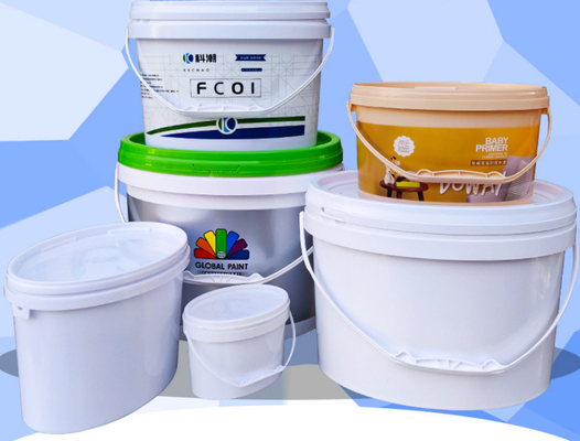 PP / HDPE Material Oval Plastik Bucket dengan IML Printing atau Screen Printing