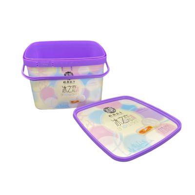 2L Square Plastic Tub Resistance Impact and Durable Design untuk Tugas Berat