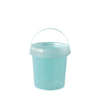 Warna yang Dapat Disesuaikan Plastik Tub Custom 28OZ/800ML Ember Plastik Food Grade Dengan Tutup Mudah Dibuka
