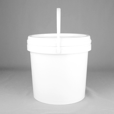 Permukaan halus 1.5mm ember plastik dengan tutup segel dan pegangan logam untuk cat air Makanan Chemical Coating