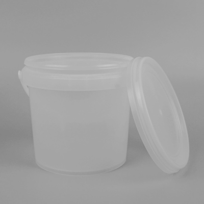 12 * 11 * 12cm Desain IML Ember Plastik Transparan Kosong Untuk Industri Makanan