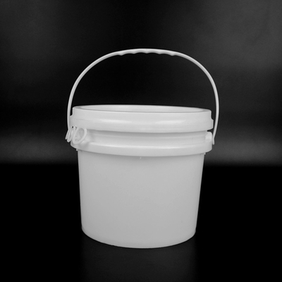 1 Galon 19 * 17 * 17.2cm Ember Plastik Bulat Putih Dengan Pegangan Plastik