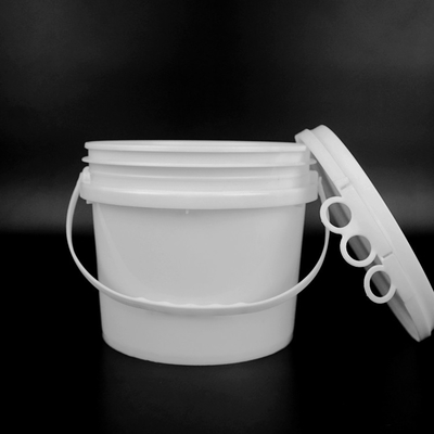 1 Galon 19 * 17 * 17.2cm Ember Plastik Bulat Putih Dengan Pegangan Plastik