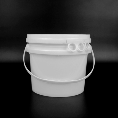 1 Galon 19 * 17 * 17.2cm Ember Plastik Bulat Putih Dengan Pegangan Plastik
