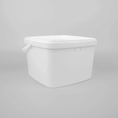 3L PP Polypropylene Clear Square Bucket Dengan Tutup Warna Kustom