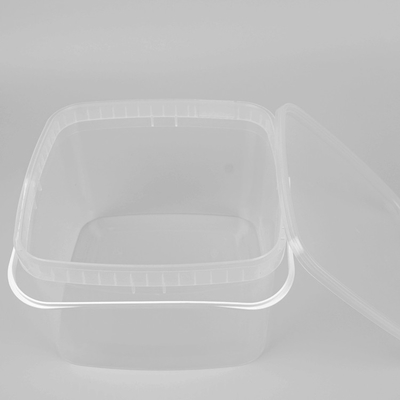 3 Liter Ember Plastik Bening Dengan Lids Square OEM ODM Service