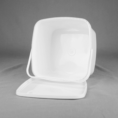Sertifikasi ISO9001 Ember Plastik Kotak Putih 3 Liter