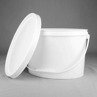 Bentuk Oval Food Grade PP 10L Plastic Pail Kemampuan Segel Luar Biasa