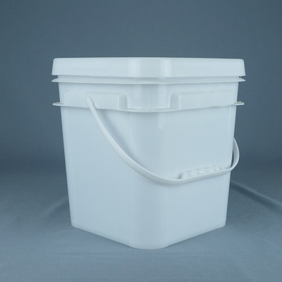 Food Safe 10 Liter Ember Plastik Persegi Dengan Pegangan Warna yang Disesuaikan