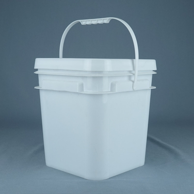 Food Safe 10 Liter Ember Plastik Persegi Dengan Pegangan Warna yang Disesuaikan