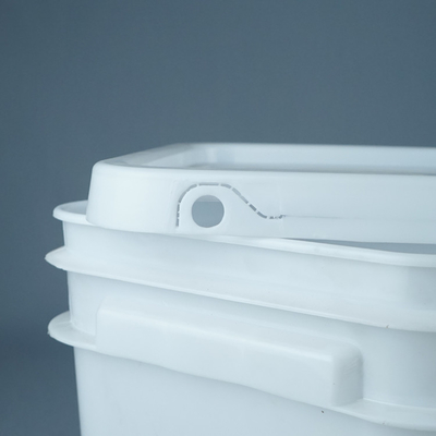 Food Safe 10 Liter Ember Plastik Persegi Dengan Pegangan Warna yang Disesuaikan