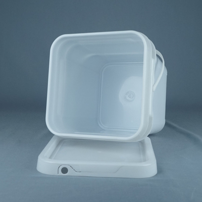 Food Safe 10 Liter Ember Plastik Persegi Dengan Pegangan Warna yang Disesuaikan